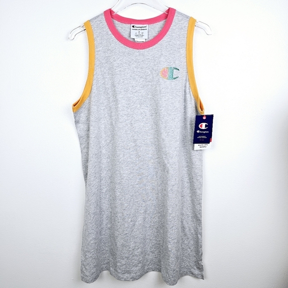 Champion Heather Gray Campus Tank Dress NWT - Picture 1 of 11